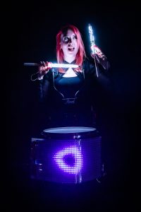 LED snare and sticks